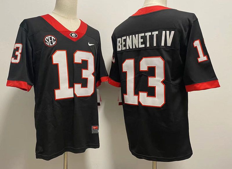 Men Georgia Bulldogs #13 Bennett IV Black 2024 Nike Vapor NCAA Jersey